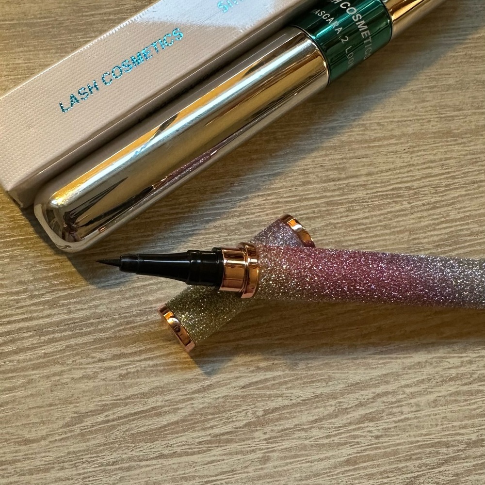 Pink and Gold Metallic Eyeliner